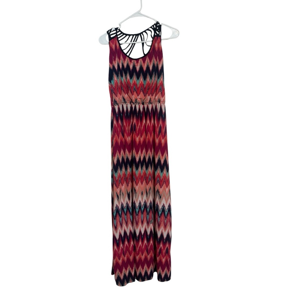 Trixxi Multicolor Chevron Maxi Dress – Size XL